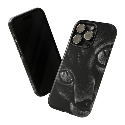 Pencil Drawing Cat - Protective Phone Case