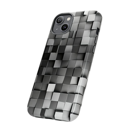 Monochrome Square Gradient - Protective Phone Case