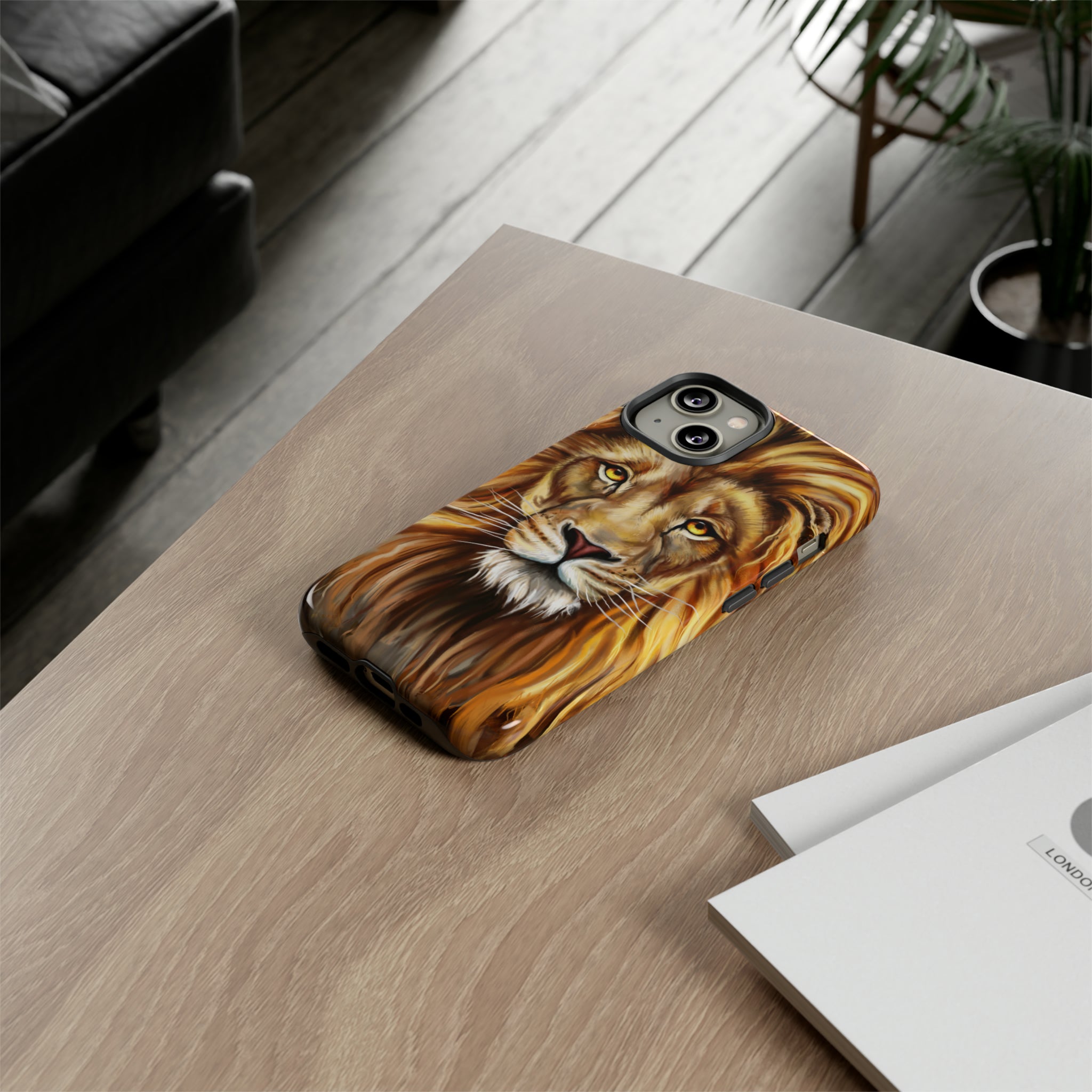 Lion head Digital Painting - Protective Phone Case