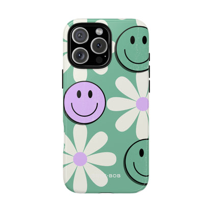 Smiley Daisy Glow iPhone 16 Pro Max Case - Tough