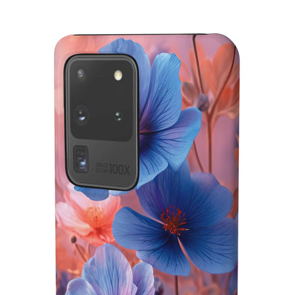 Harmonious Blooming Blues and Pinks Samsung S20 - Slim Phone Case