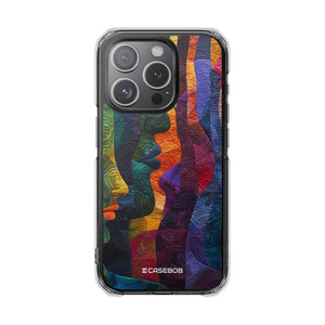 Interwoven Vibrance - Phone Case for iPhone (Clear Impact - Magnetic)