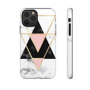 Marble Triangles - Protective Phone Case