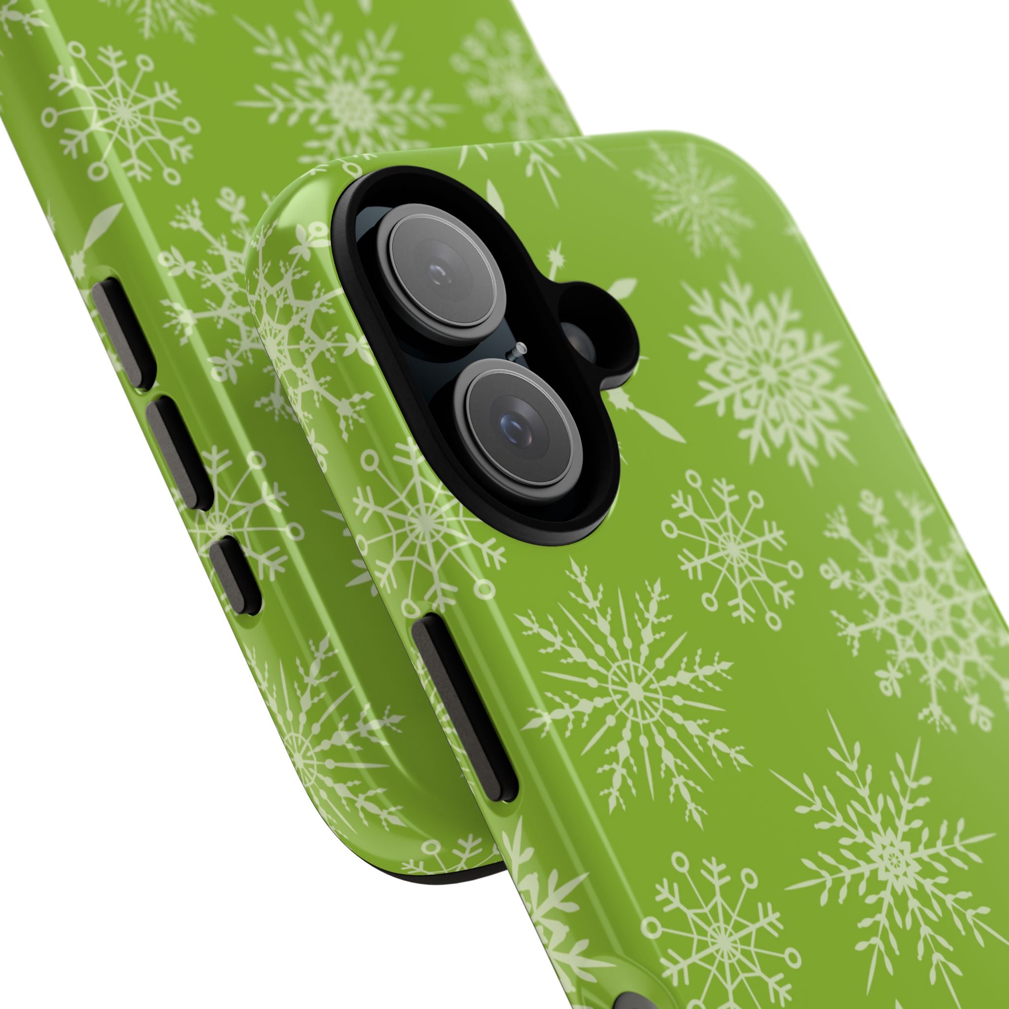 Snowflakes Dance Playfully - iPhone Case