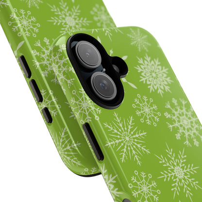 Snowflakes Dance Playfully - iPhone Case