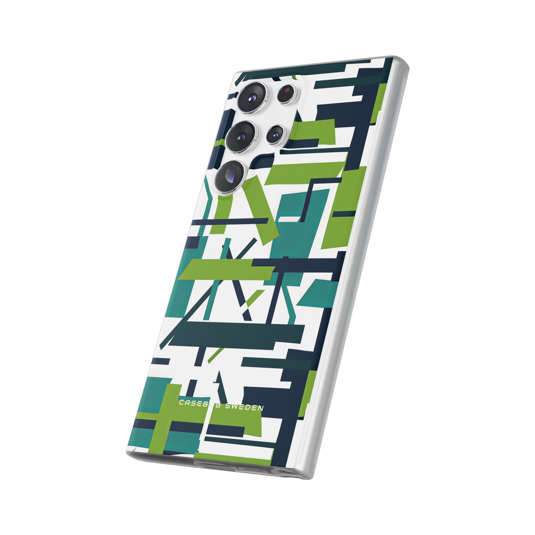 Green Geometry Glide Samsung S23 - Flexi Phone Case