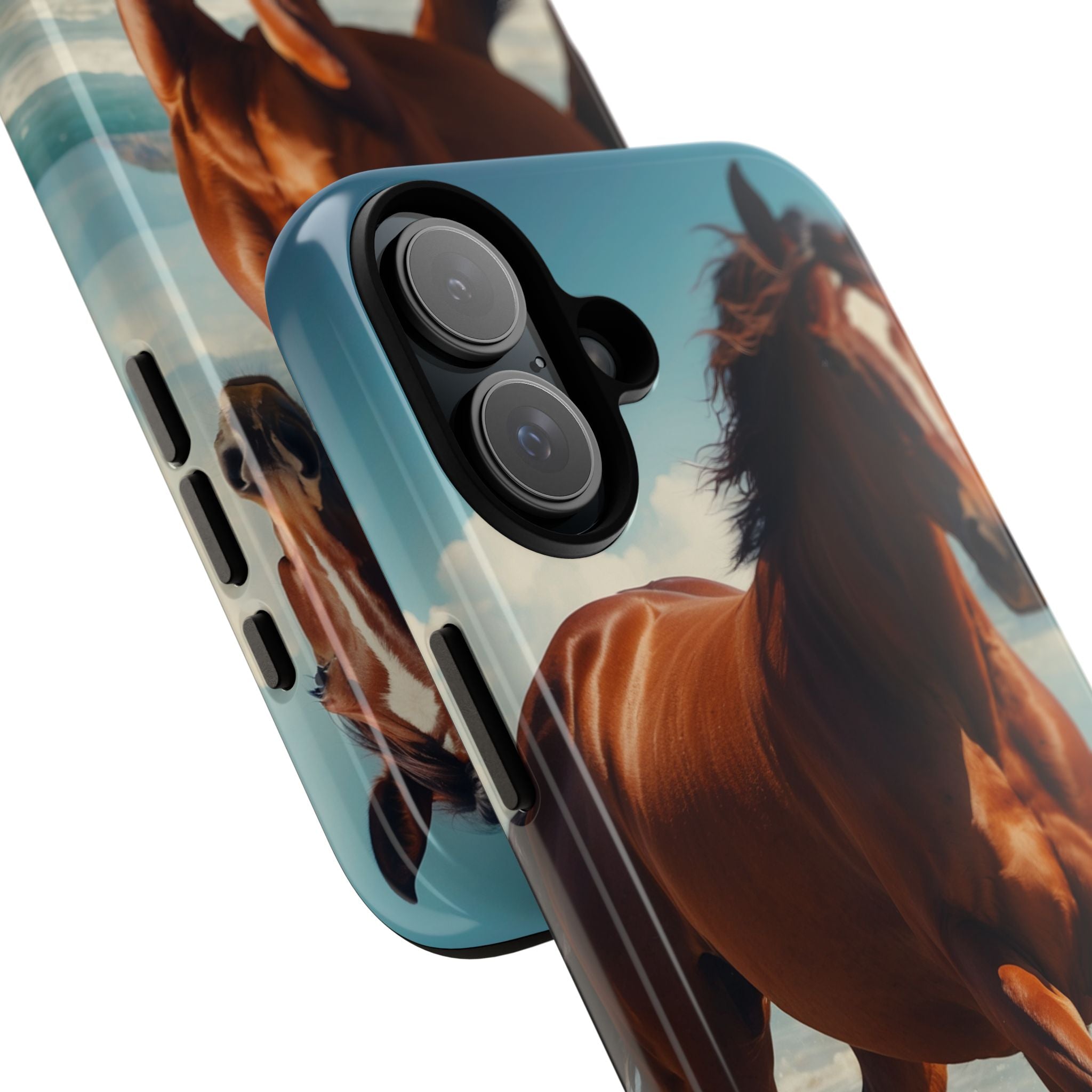 Brown Stallion Splash iPhone 16 Plus Case - Tough