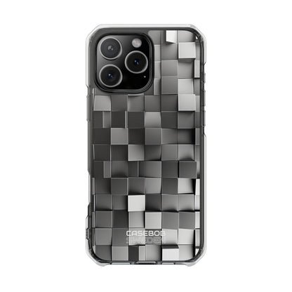 Monochrome Cube Depth iPhone 16 - Impact Clear+