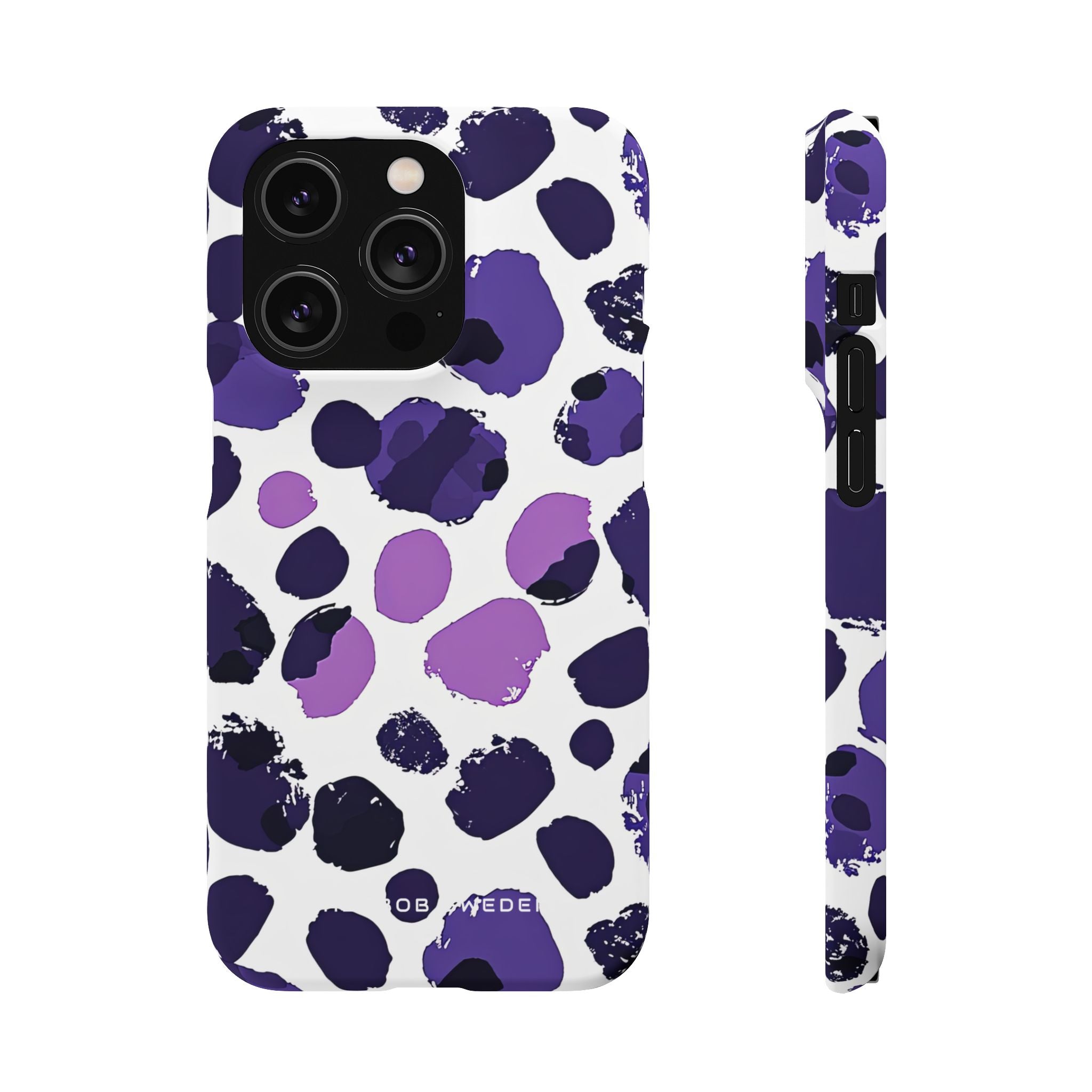 Purple Inkblots iPhone 14 - Slim Phone Case