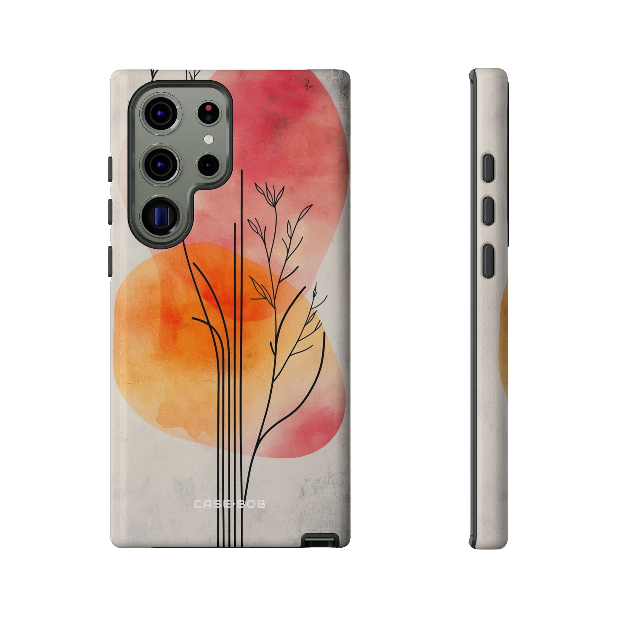 Curved Stem Sunset Samsung S23 Ultra Case - Tough