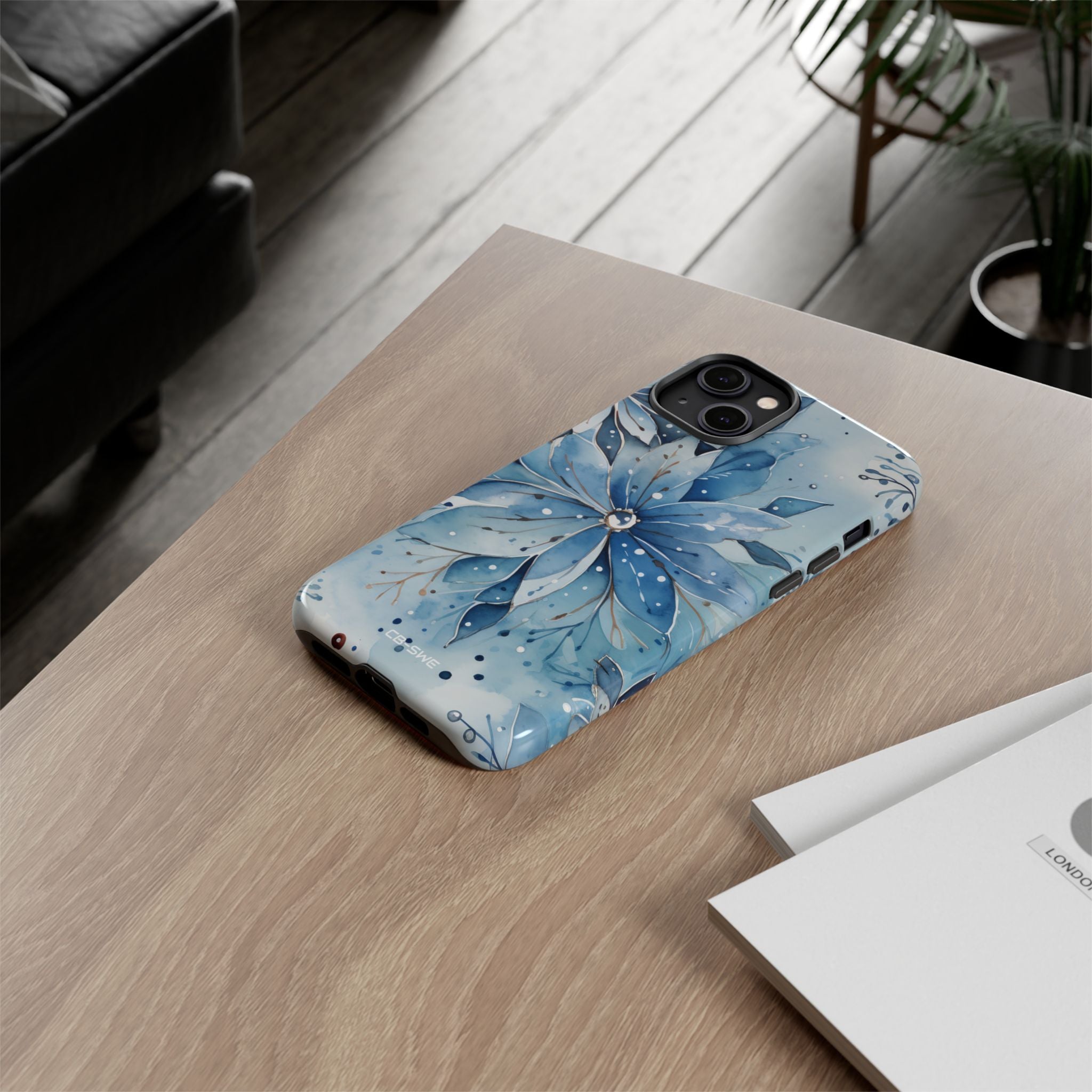Floral Frost Embrace - iPhone Case