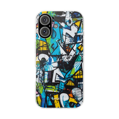 White Ripple Drift iPhone 16 Case - Soft