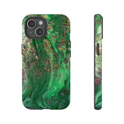 Green Sparkle Ink Art - Protective Phone Case