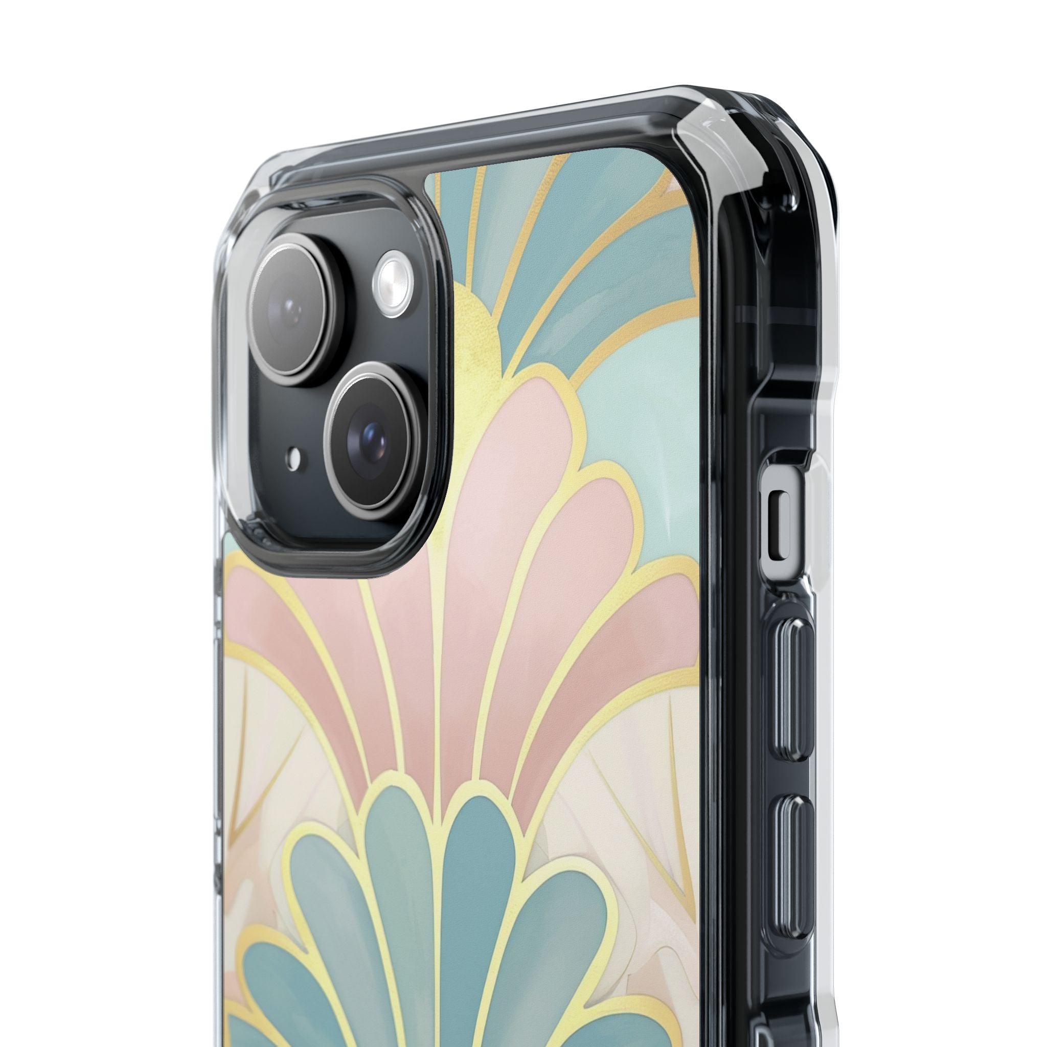 Pastel Deco Elegance - Clear Impact iPhone 15 Phone Case