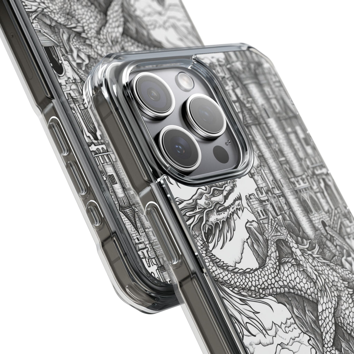 Dragon's Ascent - Phone Case for iPhone (Clear Impact - Magnetic)