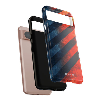Diagonal Stripes Blaze Google Pixel 8 Case - Tough