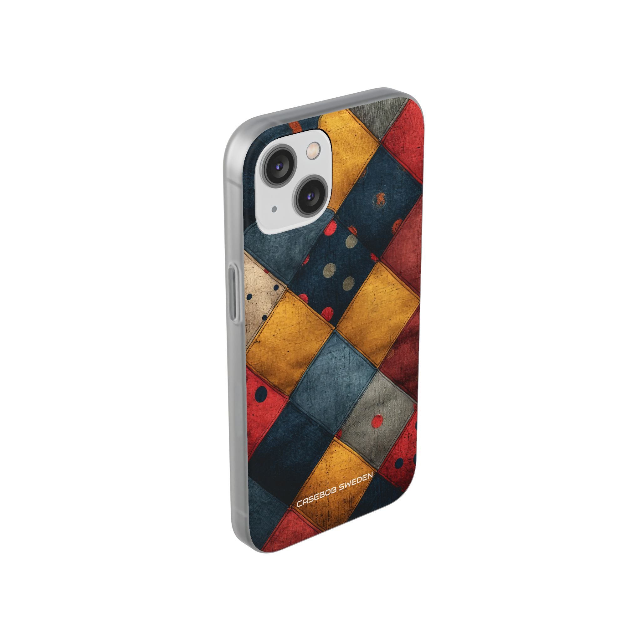 Blue Red Patchwork - Flexi iPhone 14 Phone Case