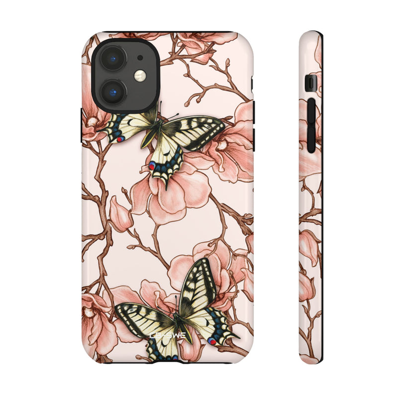 Butterflies and Magnolias Harmony - iPhone Case