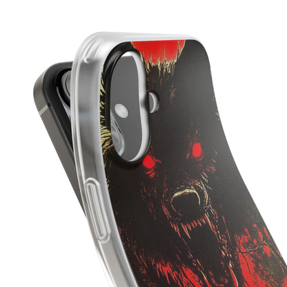 Crimson Wolf iPhone 16 Case - Soft