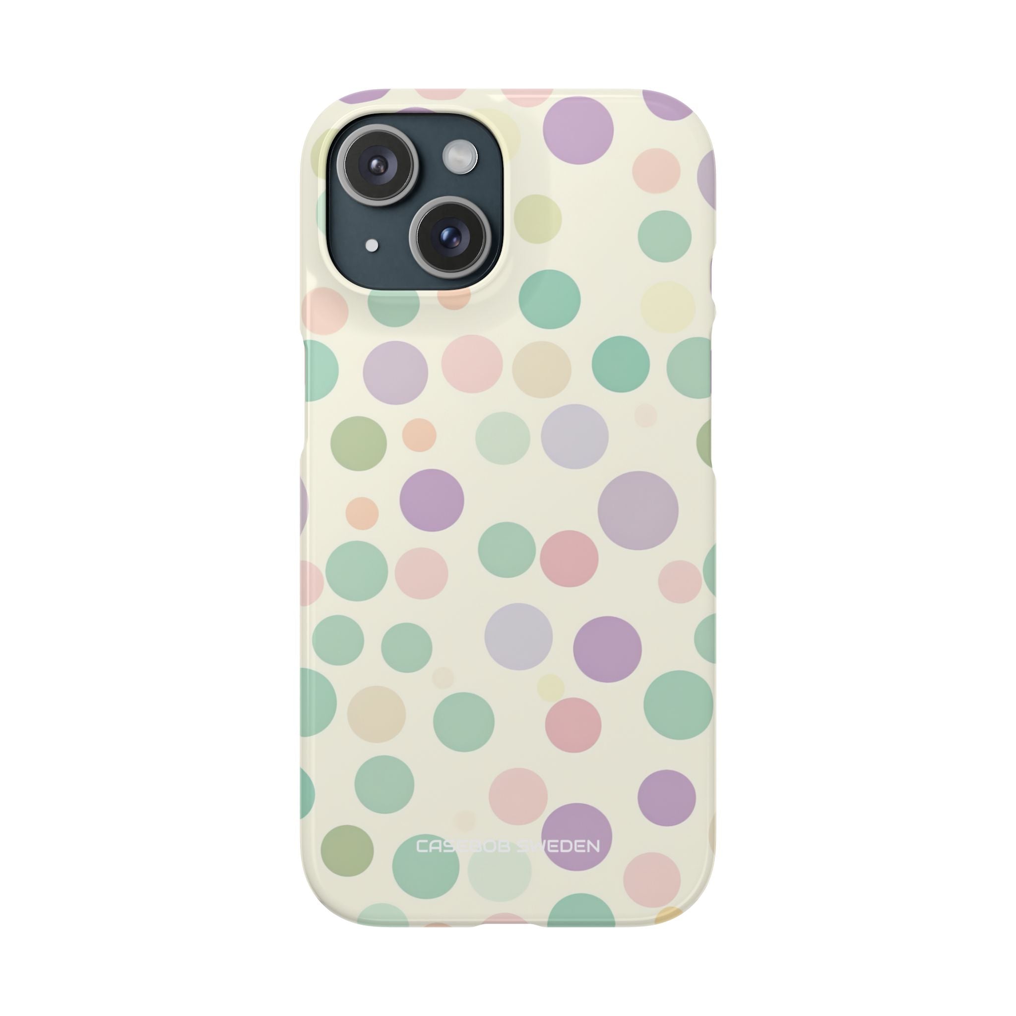 Playful Pastel Polka Dots - Slim iPhone 15 Phone Case