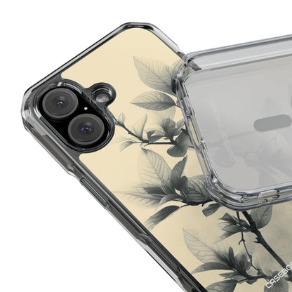 Beige Branch Art - Clear Impact iPhone 16 Phone Case