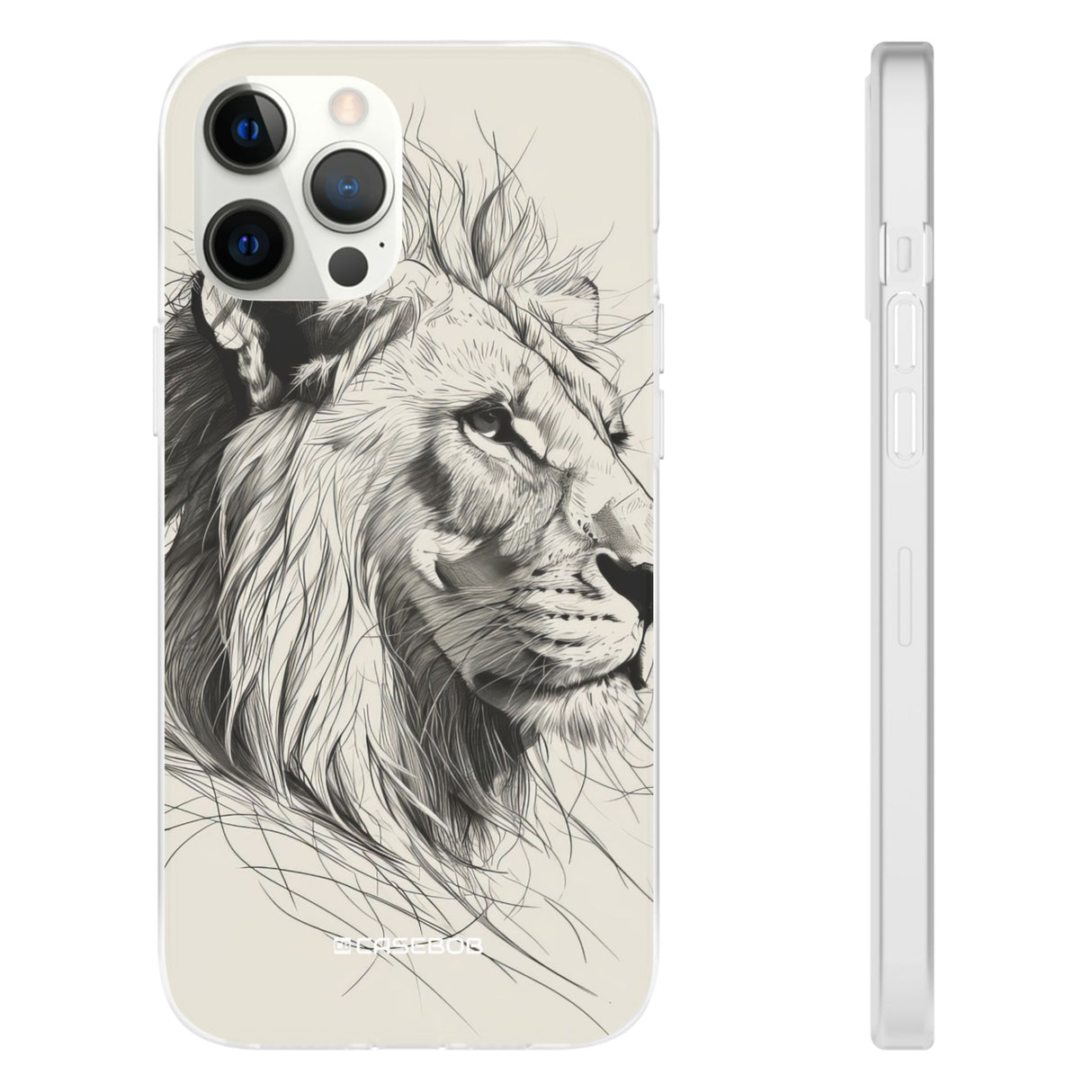 Majestic Linework Lion | Flexible Phone Case for iPhone