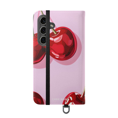 Glossy Cherry Glow - Samsung S24 Case - Wallet