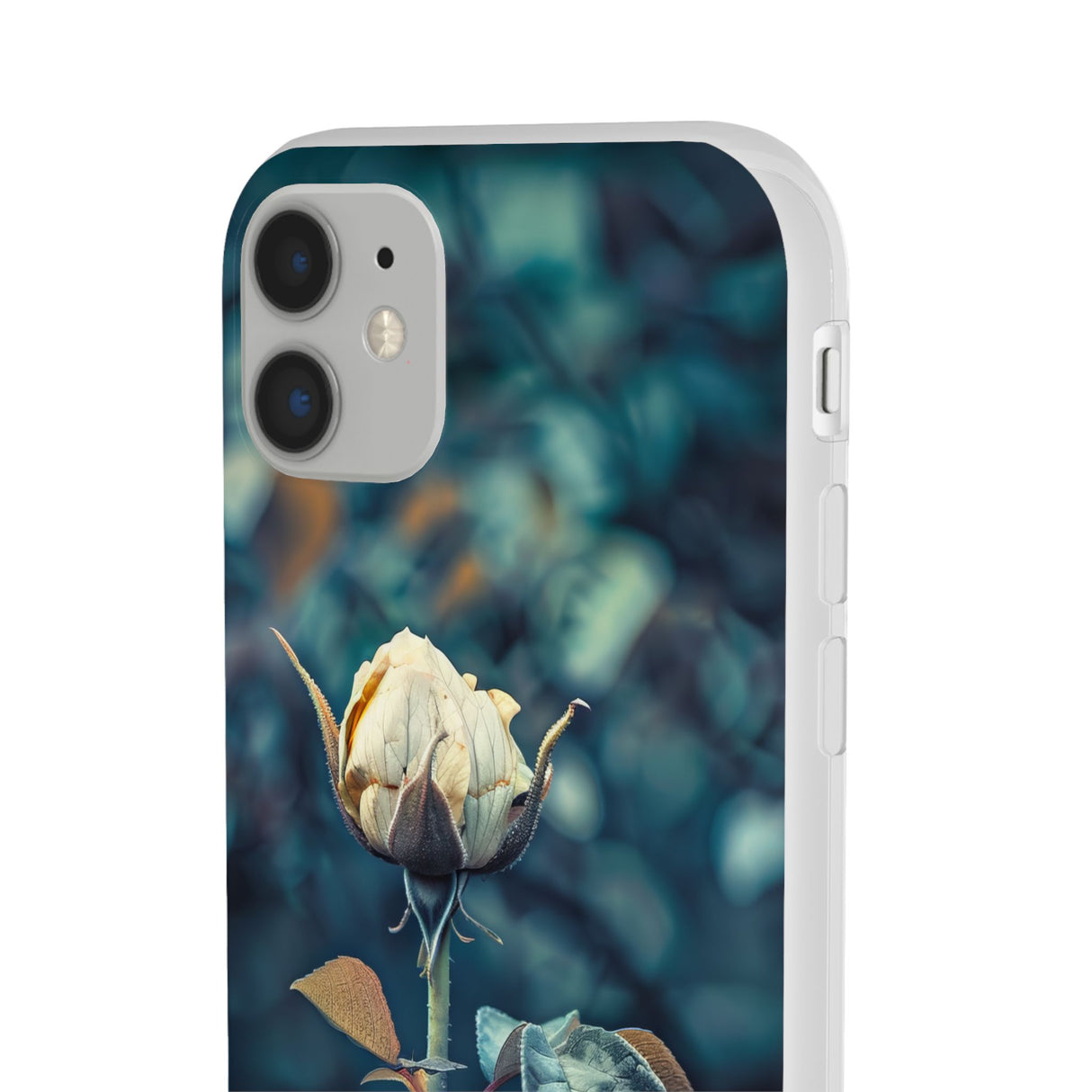 Teal Rosebud Serenade | Flexible Handyhülle für iPhone