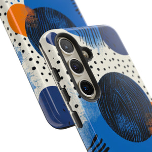 Blue Tranquil Geometry - Protective Phone Case