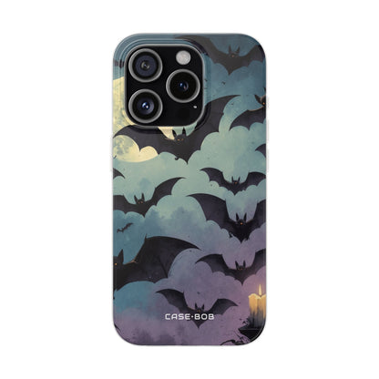 Glowing Bat Swarm iPhone 15 Pro Case - Soft