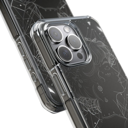 Celestial Bloom Silhouette iPhone 15 - Impact Clear+