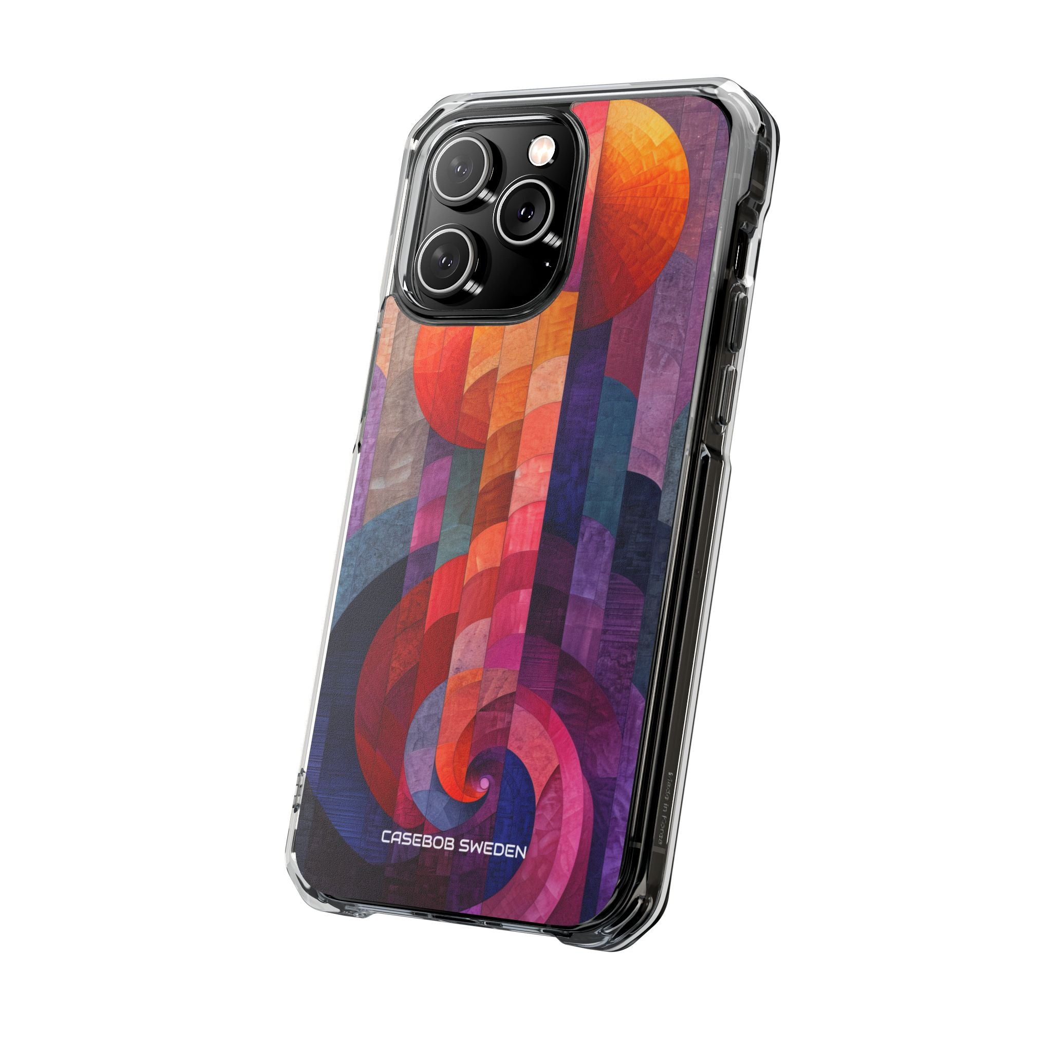 Purple Orange Abstract - Clear Impact iPhone 14 Phone Case