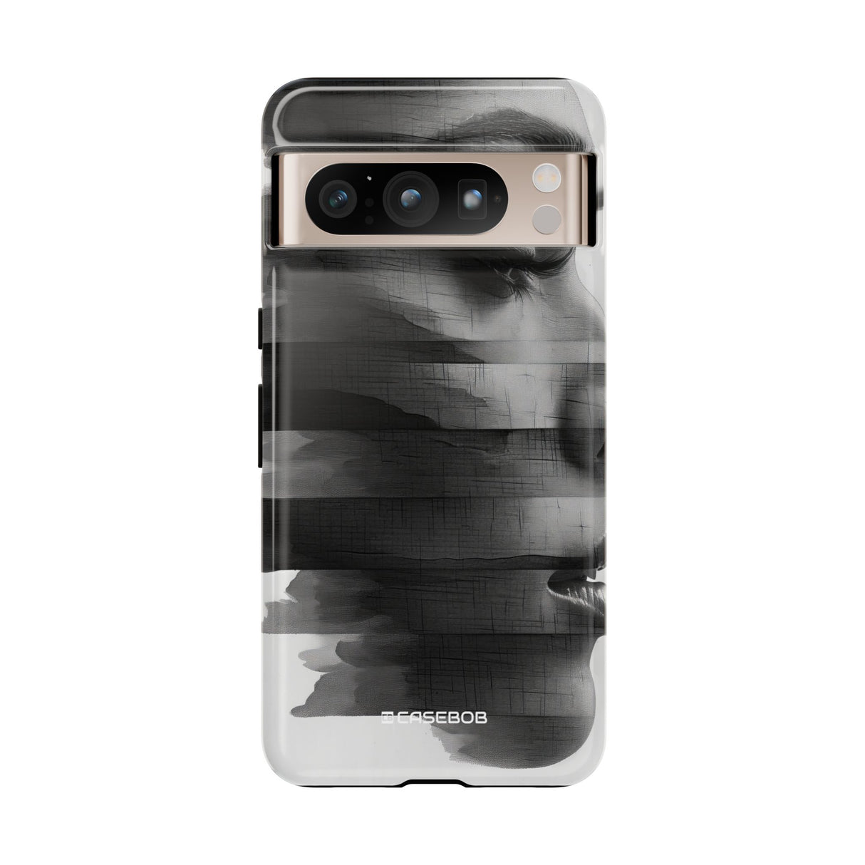 Abstract Glitch Portrait | Protective Phone Case for Google Pixel