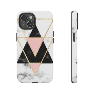 Marble Triangles - Protective Phone Case