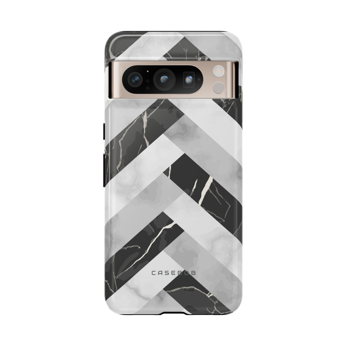 Grey Herringbone - Protective Phone Case