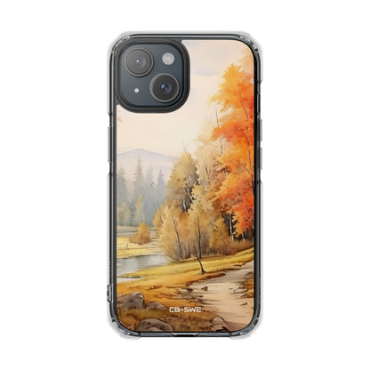 Golden Leaves Drift iPhone Case - Impact