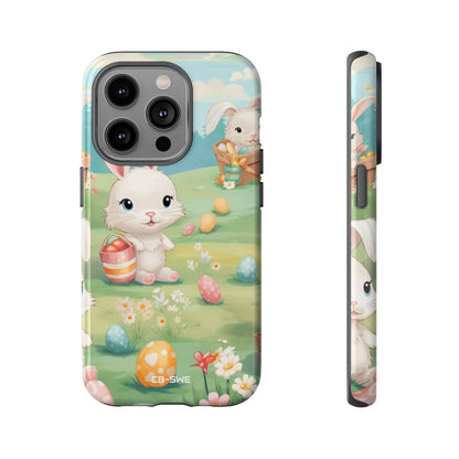 Bunnies Hunt Eggs - iPhone Case