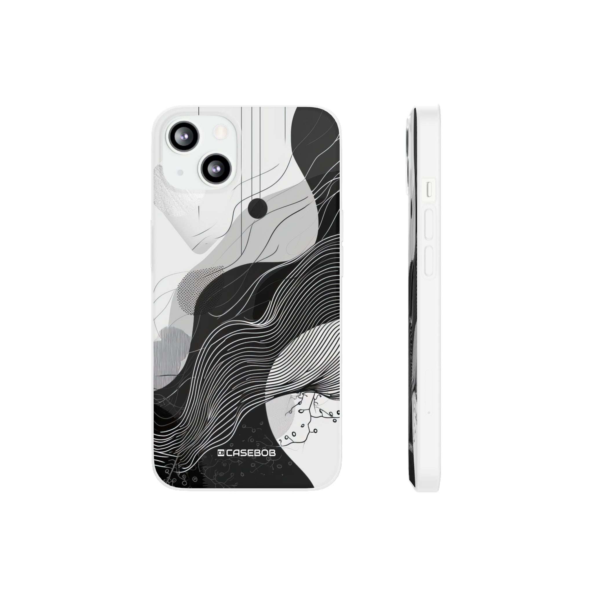 Monochrome Elegance | Flexible Phone Case for iPhone