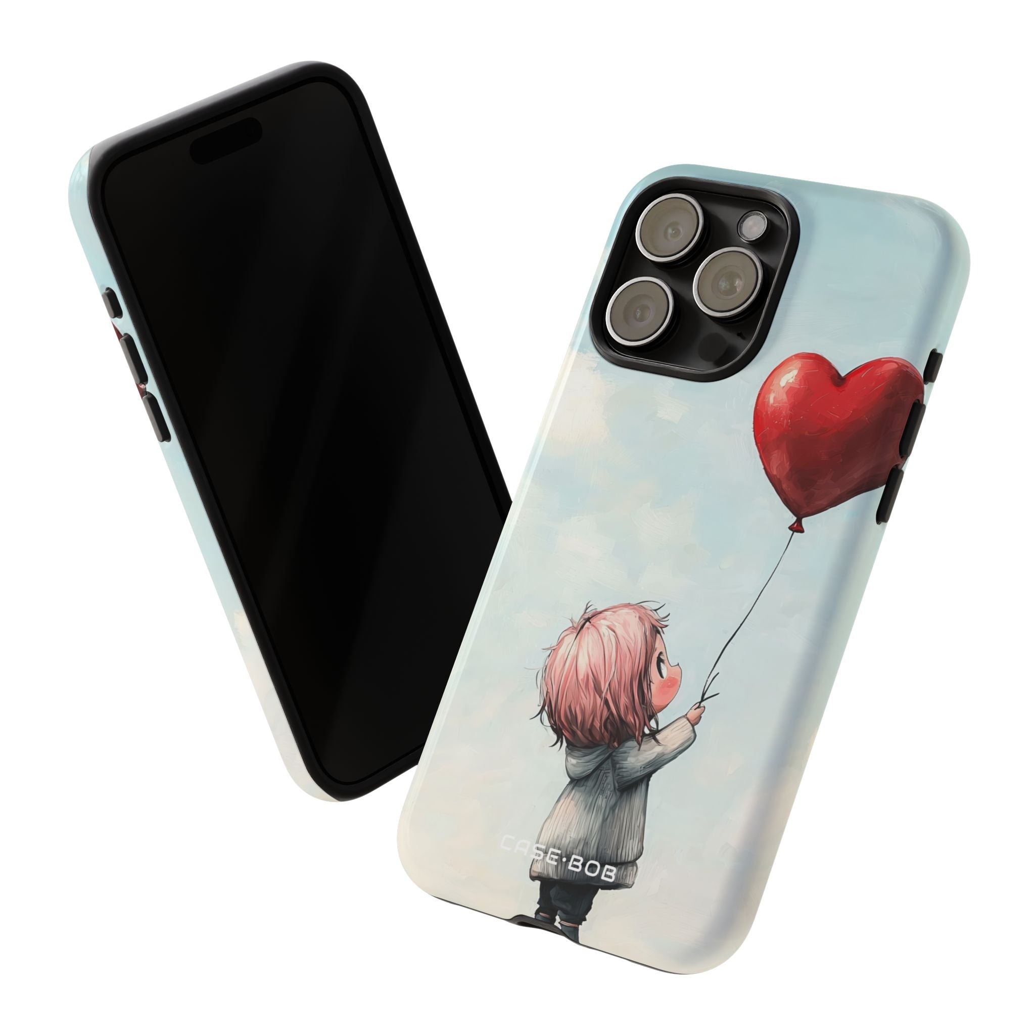 Heart Balloon Glow iPhone 15 Pro Max Case - Tough