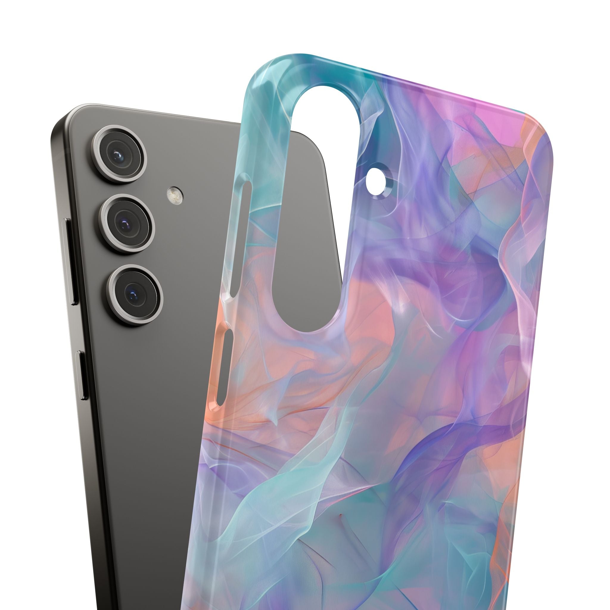 Dreamy Teal Flow - Slim Samsung S24 Phone Case