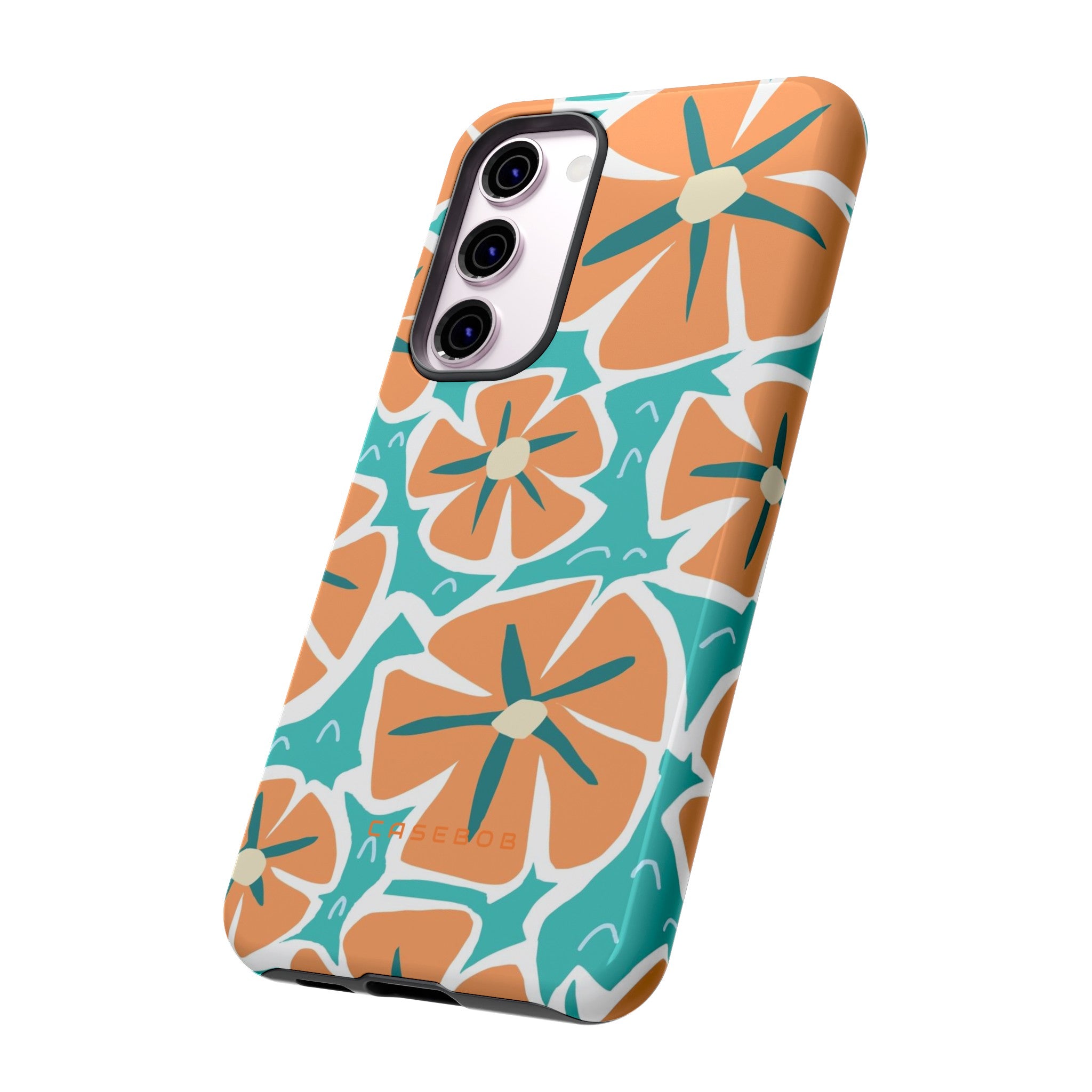 Orange Happy Flower - Protective Phone Case