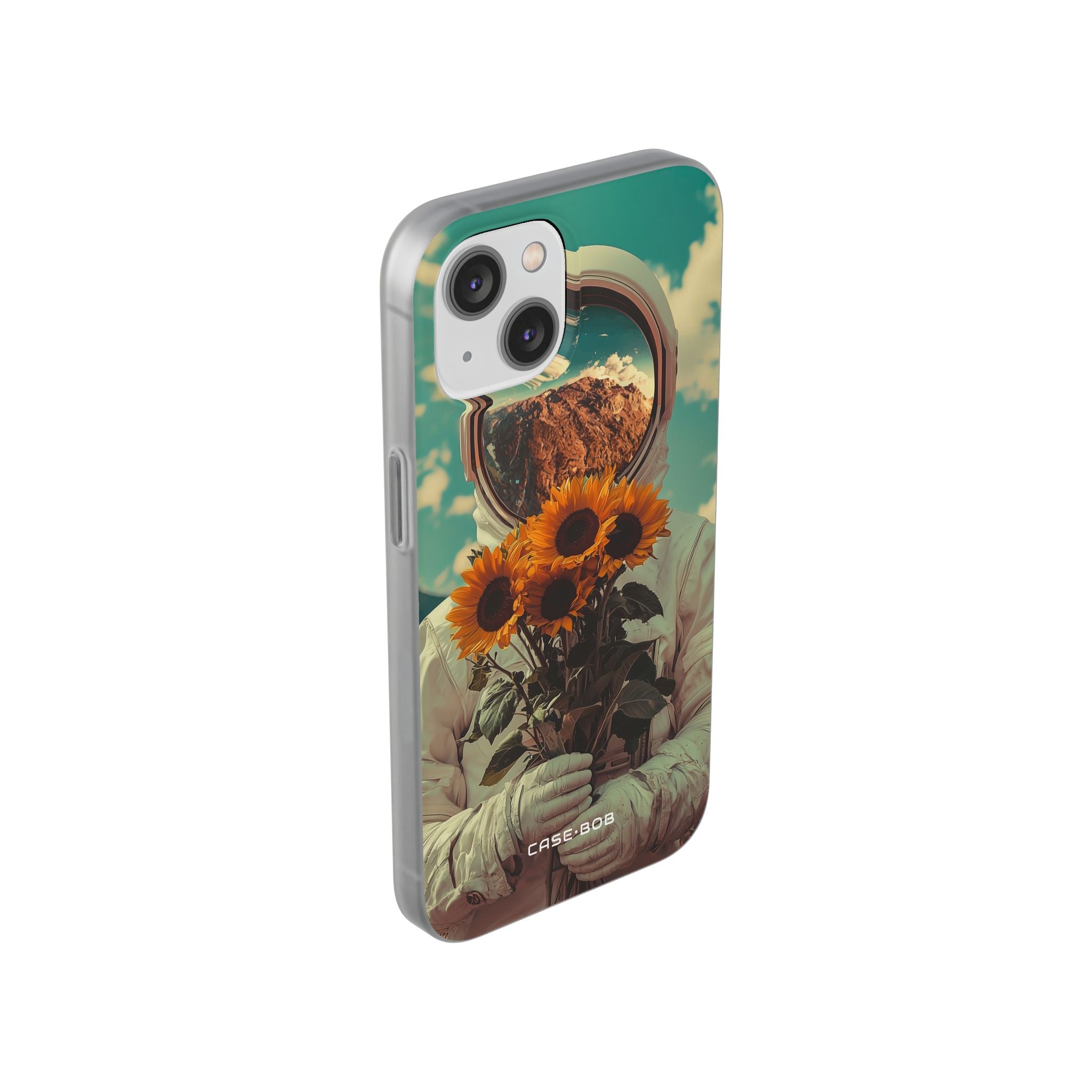 Sunflower Astronaut iPhone 14 Case - Soft