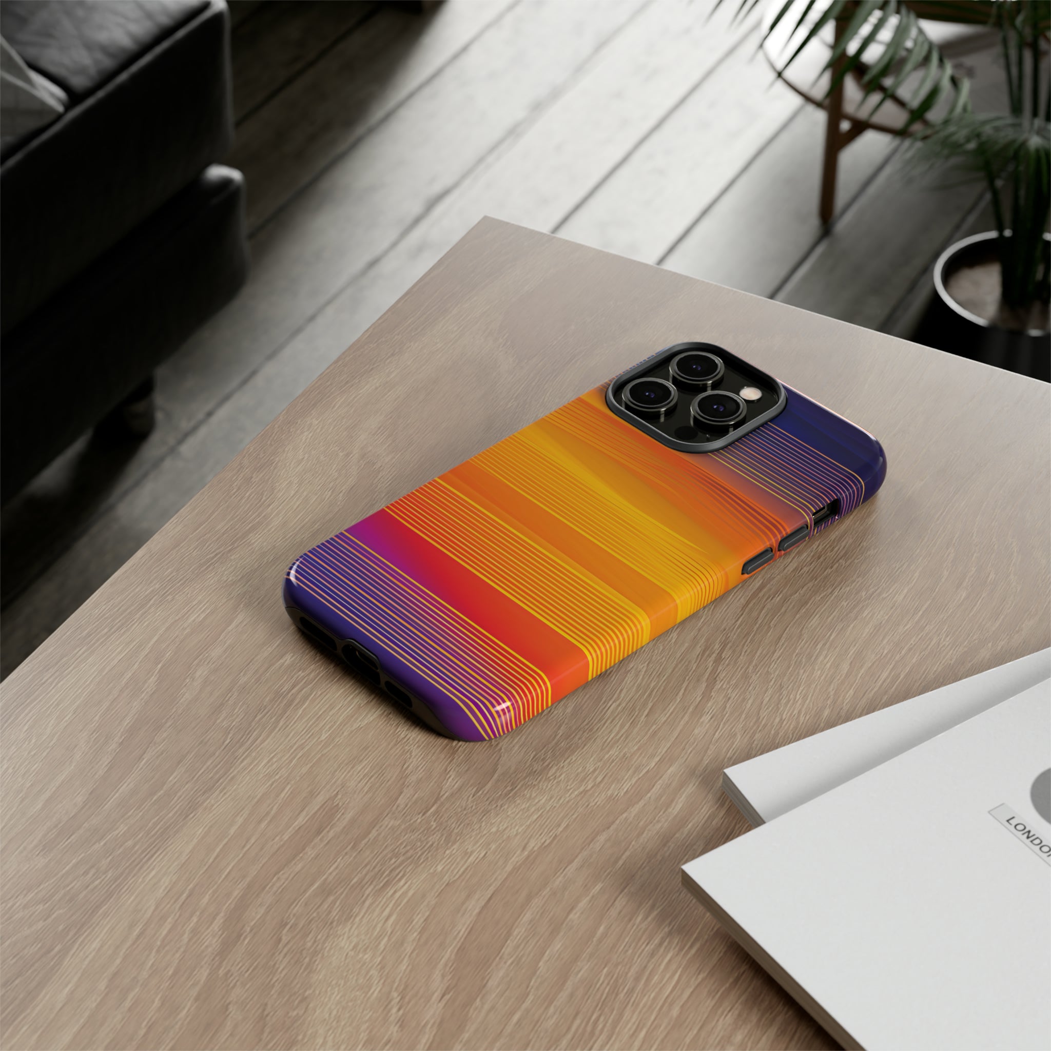 Orange Fusion: Data Artistry - Protective Phone Case