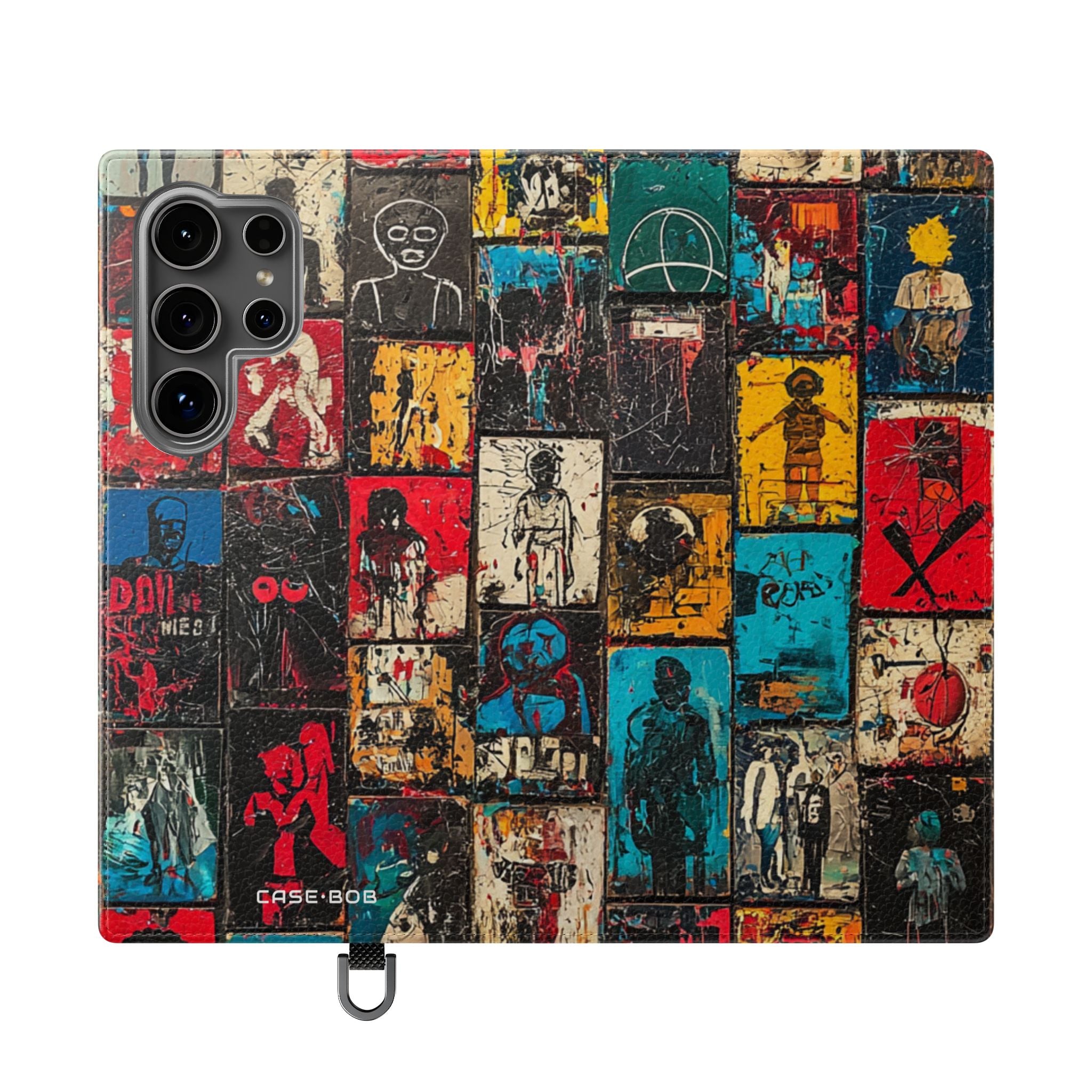 Portrait Grid Crimson - Samsung S24 Ultra Case - Wallet