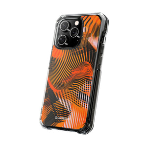 Pantone Tangerine Design | Handyhülle für iPhone (Clear Impact Case – magnetisch) 