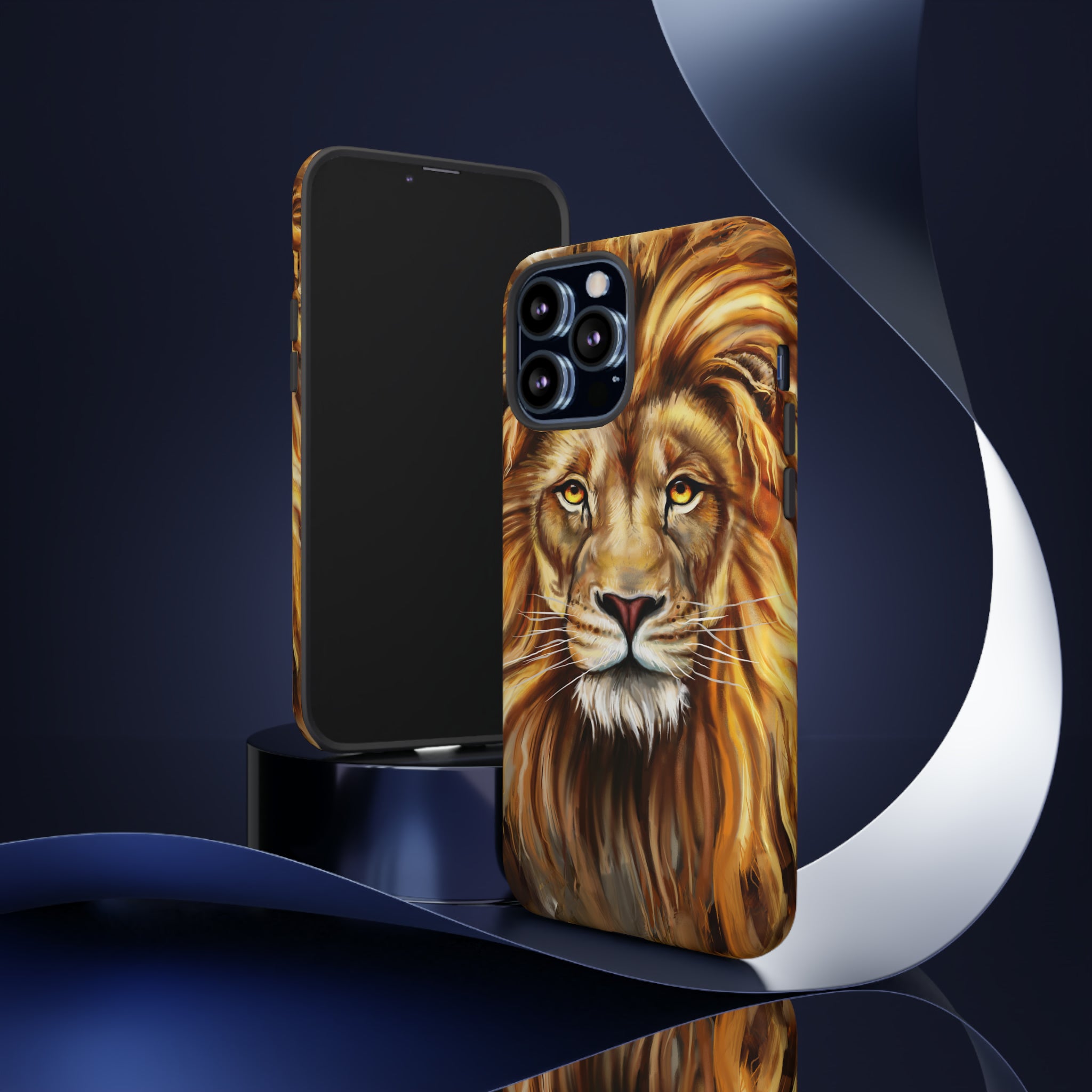 Lion head Digital Painting - Protective Phone Case