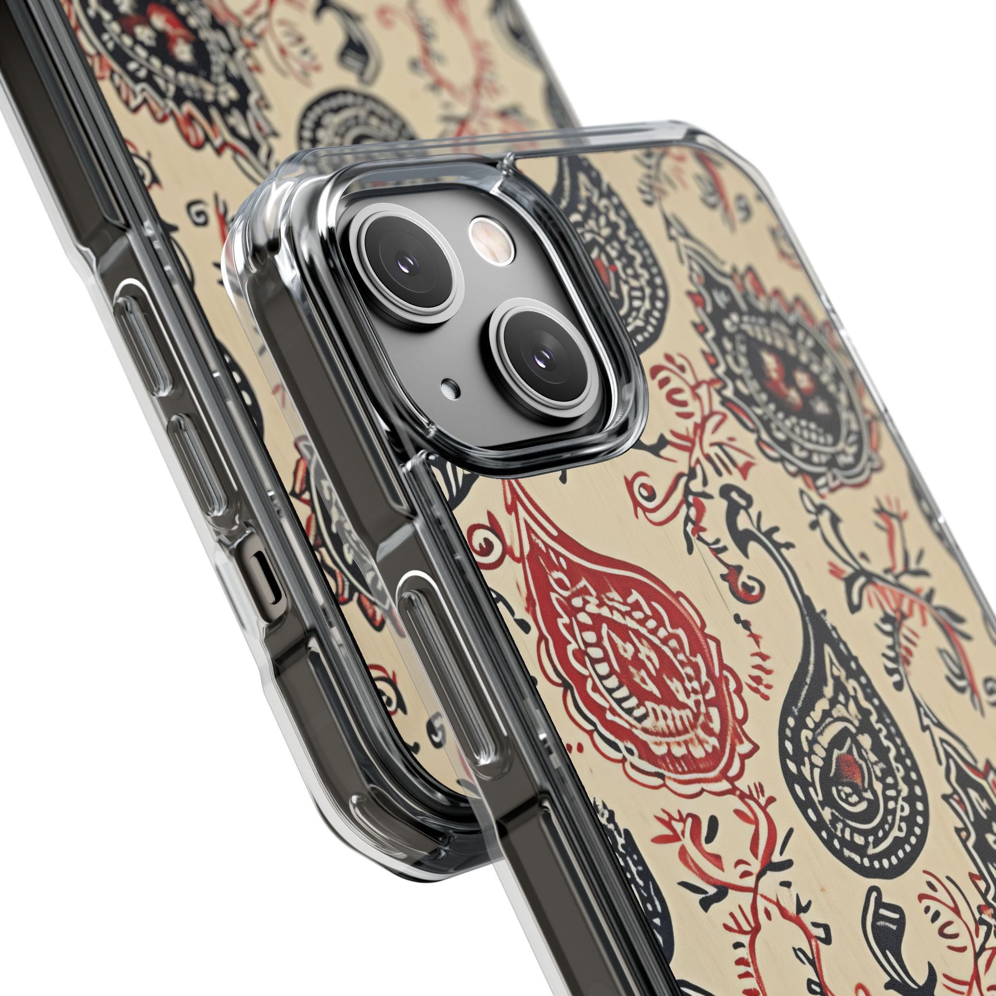 Vintage Paisley Elegance iPhone 14 - Clear Impact Phone Case