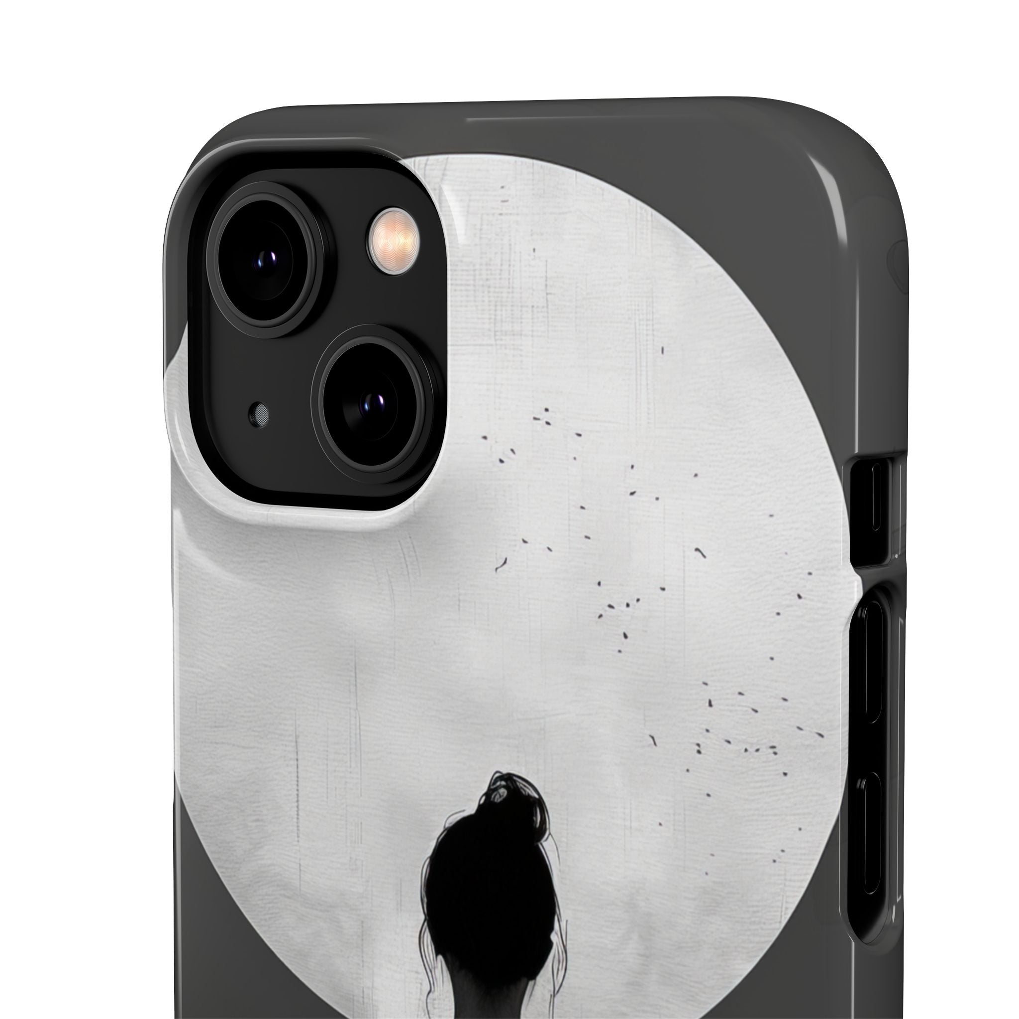 Zen Serenity Moon Reflection iPhone 14 - Slim Phone Case