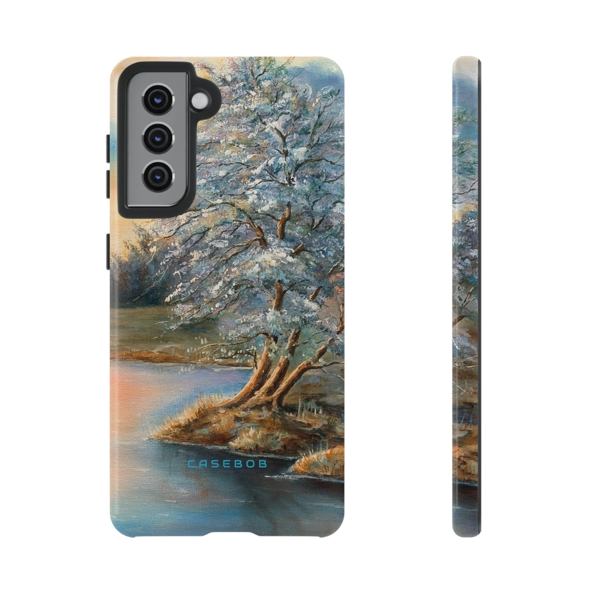 Winterday lake - Protective Phone Case