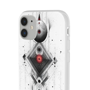 Red Geometry Harmony | Flexible Phone Case for iPhone